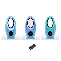 날개없는 가정용 무풍 선풍기 조용한 스탠드형 원룸 아기 무음, 무풍선풍기-블루