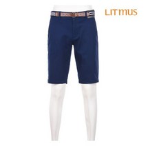 리트머스 리트머스 남성 5부 슬림핏 팬츠 블루