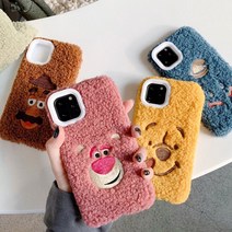 러브엘 아이폰 양털 캐릭터 케이스 7부터11pro입고, 블루, 아이폰11pro