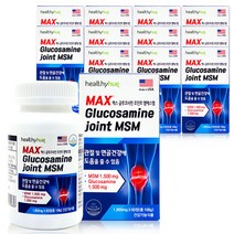 헬씨허그 맥스 글루코사민 조인트 MSM 미국 초록입홍합 관절 상어연골 영양제, 12개, 1800mg x 60정