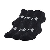 언더아머 유스 트레이닝 코튼 노쇼 양말 멀티페어, 6, 블랙(6쌍)_작은