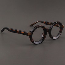 레이어드 안경테 원형 둥근 동그란 앰버 두꺼운 특이한 안경 테