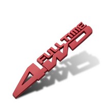 3D 자동차 금속 로고 4x4 스티커 오프로드 차량 4 륜 구동 표준 AWD 스포츠 테일 외관 장식, 01 red 4WD