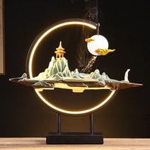 인센스 챔버 스틱 홀더 향로 향초 실내 아로마 테라피 장식품, 8. 锦绣山河