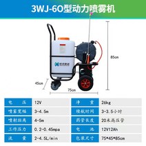 고압 자동 농업 다기능 소독기 분무기 살포기 스프레이 살충제, 12V60L 18M 자동 호스 릴