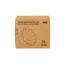 커피창고 웨이브 커피필터 185 화이트 50매, 1개, 50개입