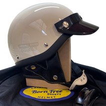 본프리쇼티 비틀 헬멧 클래식 소두핏 할리 빈티지 반모헬멧, S(53-55cm), 아이보리
