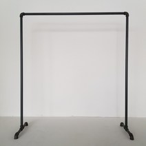 조립식 수도관 파이프 행거 국산 배관자재 엔틱 튼튼 견고 드레스룸 스튜디오 드레스룸 다용도실 옷걸이, 그레이