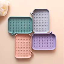 뉴 말풍선 파스텔 실리콘 비누 받침대 케이스 트레이 홀더 비누각 6color, 4. 화이트