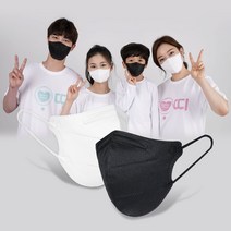 순수아띠 KF80 대 중 소형플러스 소형 50입 화이트 블랙 / 여름마스크 / 개별포장 / 숨쉬기 편한 새부리형 / 성인 청소년 중학생 쥬니어 아동, KF80 중형 블랙 50입 / 개별포장