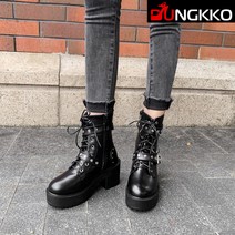 시크덩꼬 스터드 투벨트 앵클 가보시 통굽 워커힐 DK1443