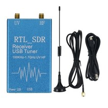 호환 rtl sdr 수신기 무선 통신용 rtl sdr 수신기 usb 튜너 수신기 100khz-1.7ghz uv hf rtl2832u + r820t2, 푸른