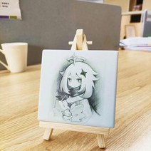 원신 임팩트 파이몬 클레샤오 프레임 이젤 캐릭터 초상화 모델 드로잉 보드 장식 귀여운 재미있는 피규어, 17