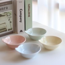 [베이비시리즈] 한손볼 앞접시 도자기공방그릇, 핑크