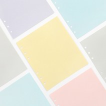 A6 WIDE 파스텔 컬러 리필색지, 옵션선택