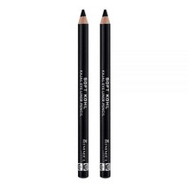 Rimmel 소프트 콜 카잘 아이라이너 펜슬 리디자인 제트 블랙 2개입, 2 Count
