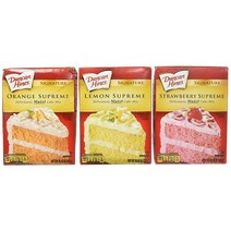Duncan Hines Signature Cake Mix Strawberry & Orange & Lemon Supreme 던컨 하인즈 홈베이킹 시그니처 케이크 믹스 3종 세트, 1개