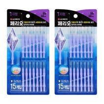 페리오 치간칫솔 I자형 SS 0.8mm 15입 x2개, 15입 x 2개