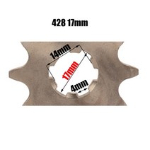 428 10 Tooth 17mm 20mm 프론트 엔진 스프로킷 스톰 YCF Upower 더트 핏 바이크 ATV 쿼드 고 카트 오토바이 버기 스쿠터, [02] 428 10T 17mm