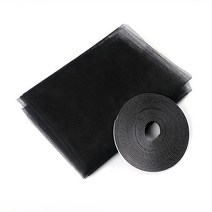 스크린 블랙 그물 문 버그 창 곤충 방지 주방 비행 모기 커튼 방 보호대, Black+1.3x1.5m