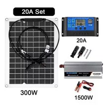 태양광패널 태양열발전기 세트 100w 200w 300w 500w 1000w 발전 355, 20a 세트