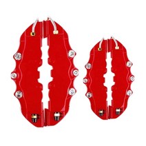 캘리퍼 커버 4p브레이크 패드 교환기 스 유니버설 스 자동차 2pcs 리어 가드 프론트, 레드 엘
