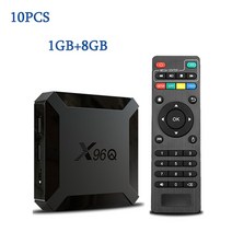 스마트 미디어 플레이어 셋톱 박스 안드로이드 100 Allwinner H313 쿼드 코어 2023 X96Q TV BOX 2GB 16GB 4K 로트당 10 개 도매, 7.Au 플러그  10PCS 1G 8G