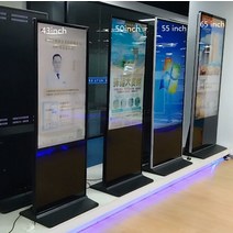 세로모니터 보조 피벗 서브 바닥 스탠딩 키오스크 32 43 55 65 인치 수직 터치 스크린 PC 내장 디지털 간, 04 55 inch