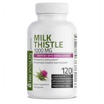 브론손 밀크씨슬 1000mg 간건강 120캡슐, 1개