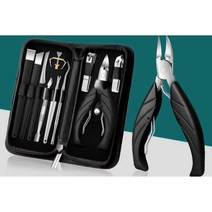 Lzy 손톱깍이 세트(Set) 발톱 가위 페디큐어 관리 정리 도구, 손톱깎이 페디큐어 칼 각질제거 코렉터13개블랙