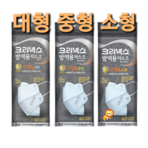 크리넥스 방역용 마스크 베이직 플러스 KF94 대형 중형 소형 하늘색 유한킴벌리 4단 5중구조, 3.베이직 KF94대형 하늘색1매