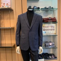 트레몰로 (주)세정 겨울50% 20 FW 고급스러운 그레이쉬 블루 체크 누빔 안감 겨울 모직 캐주얼 자켓 정장 콤비 + 인디안 신사양말 증정! 트레몰로7881