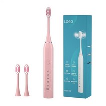 음파 칫솔 전동 첨단 진동 극세모 워터 휴대용 울트라 소닉 전동 칫솔 충전식 성인용 방수 전자 치아 3/5, 02 02 pink 3pcs heads
