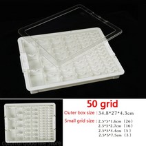 레고장 레고장식장 마징가케이스 120 그리드 아크릴 귀걸이 이어 버드 스토리지 박스 이동식 5 메이크업 쥬, 06 50 grids