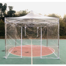 야외 투명 돔형 텐트 네다리 접이식 캐노피 소형 컴팩트 캠핑 우산 개폐식 돔형텐트, 2.5x2.5m_탑천