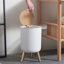 심플 스타일 휴지통 쓰레기통 다용도 휴지통 원터치 WOOD, 푸시 7L