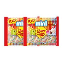 농심 츄파춥스 미니 100개입(600gx2) 사무실간식 츄잉젤리 사탕 간식거리 1세트