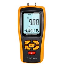 자기압력기록계 디지털 압력게이지 차압음압 게이지, GM510 범위 ±10KPA  옵션 어댑터호스