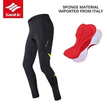 자전거긴바지 santic 사이클링 바지 남성 내리막 자전거 긴 바지 mtb 도로 자전거 바지 야외 스포츠 쿠션 산악 자전거 운동복