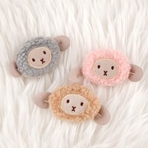 일호장신구 뽀그리 양 브로치 3개 세트 귀여운 동물 얼굴 옷핀 학생 우정 가방 참