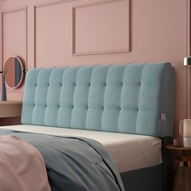 침대벽쿠션 헤드쿠션커버 침대헤드 대형 등받이 리폼 등쿠션 틈새쿠션, 70. 크기: 130cm  60cm, 색상 분류: 그레이 블루