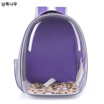 투명 대용량 반려동물 배낭 우주선 미니박스 백팩 가방 도매, 자주색