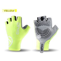 giyo 사이클 반손가락 장갑 젤 스포츠 자전거 경주용 장갑 자전거 mtb road guantes 장갑 사이클링 여성 남성 중기, 노란색, m
