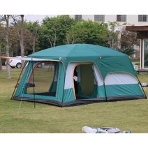 방풍텐트 바람막이텐트 야외 여행 캠핑 대형 가족 텐트 나들이 방풍 따뜻한 자외선 차단 침실 2 개 거실 1, 07 Green M380x260x195cm