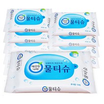깨끗한나라 페퍼민트 물티슈 휴대용 10매 10팩, 10개