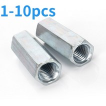 차량 너트 볼트M6 M10 아연 도금 육각 막대 커플 링 너트 나사 긴, [17] M20x60, [04] 10pcs