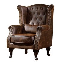 서재 1인용 의자 이탈리아 빈티지 아메리칸 호텔 침실, 빨강 무늬