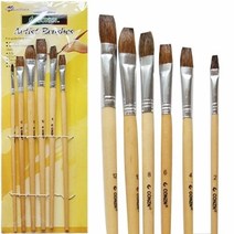 기타 평붓 6종세트 나무손잡이 50개