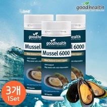 Good Health 굿헬스 초록입홍합 6000mg 100캡슐, 3팩