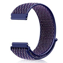 AVOD 22mm 나일론 스포츠 퀵 릴리즈 교체 밴드 틱워치 프로/갤럭시 워치3 45mm/갤럭시 46mm 기어 S3 프론티어/클래식(블루 핀스트라이프 22mm)와 호환, Indigo